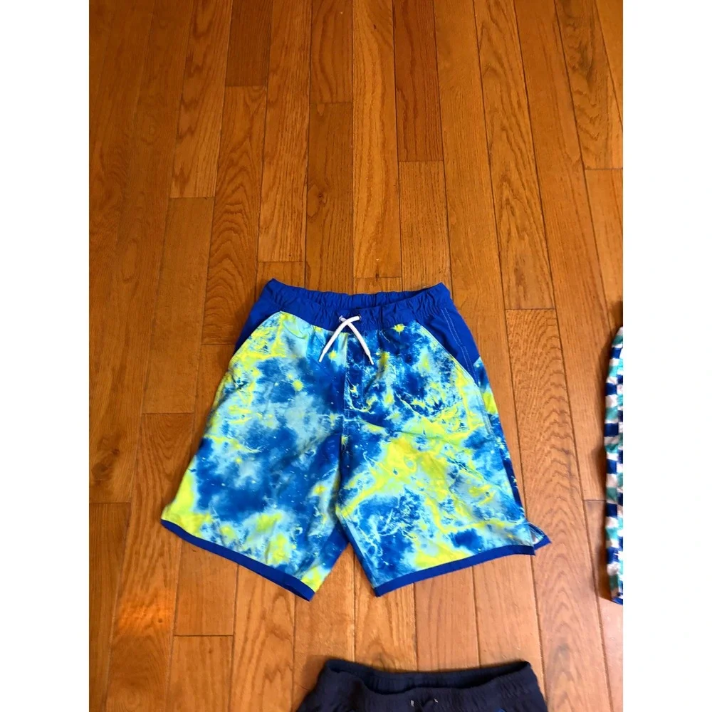 Bundle 4 Boys Swim Trunks Bundle Lands End Wonder Nation Spalding Large & XL